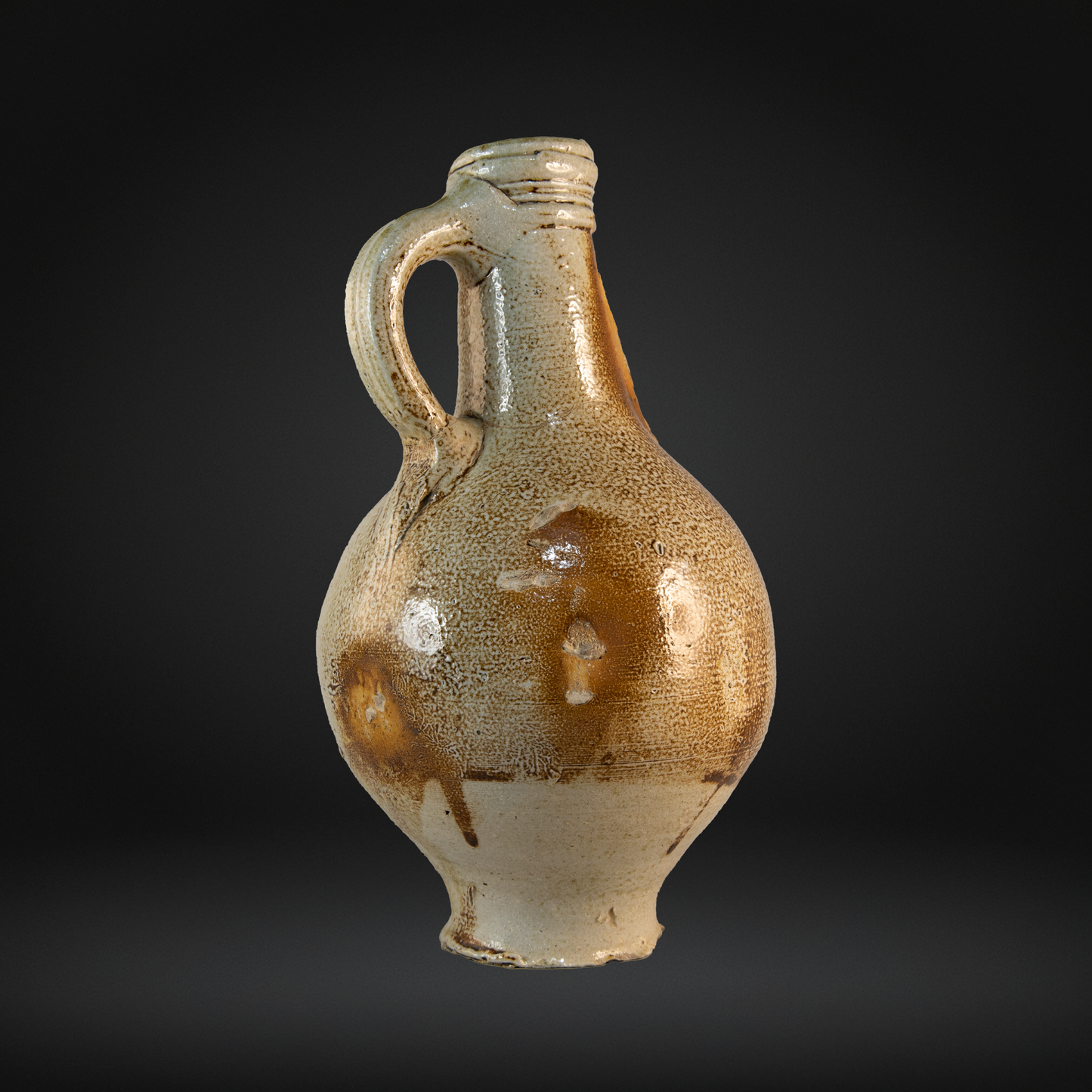 17th Century Bellarmine Bottle, Grimacing Face - Frechen