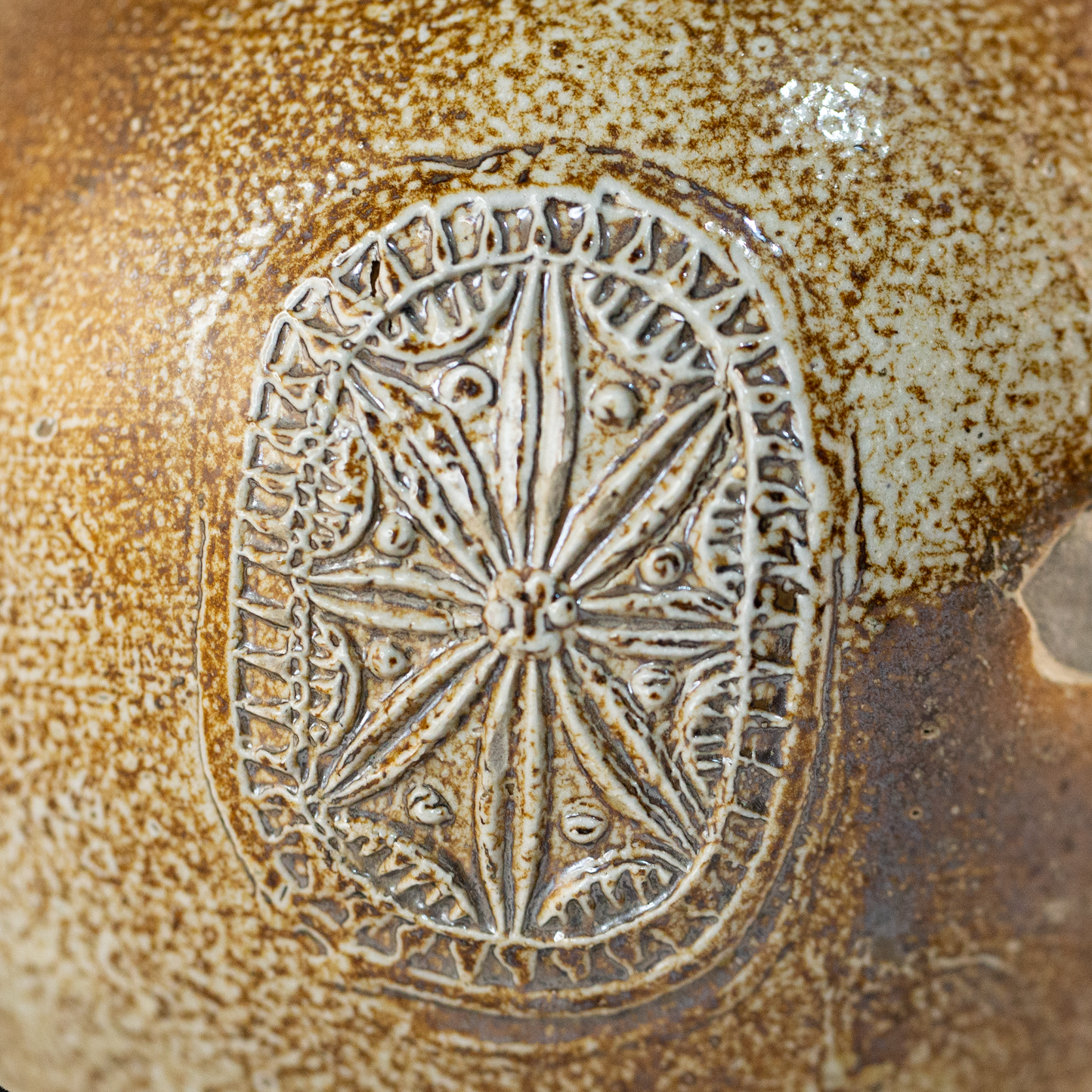 17th Century Bellarmine Bottle, Grimacing Face - Frechen