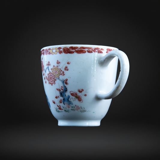 BOW Two Quail Kakiemon Porcelain Coffee Cup, English c1755-1760