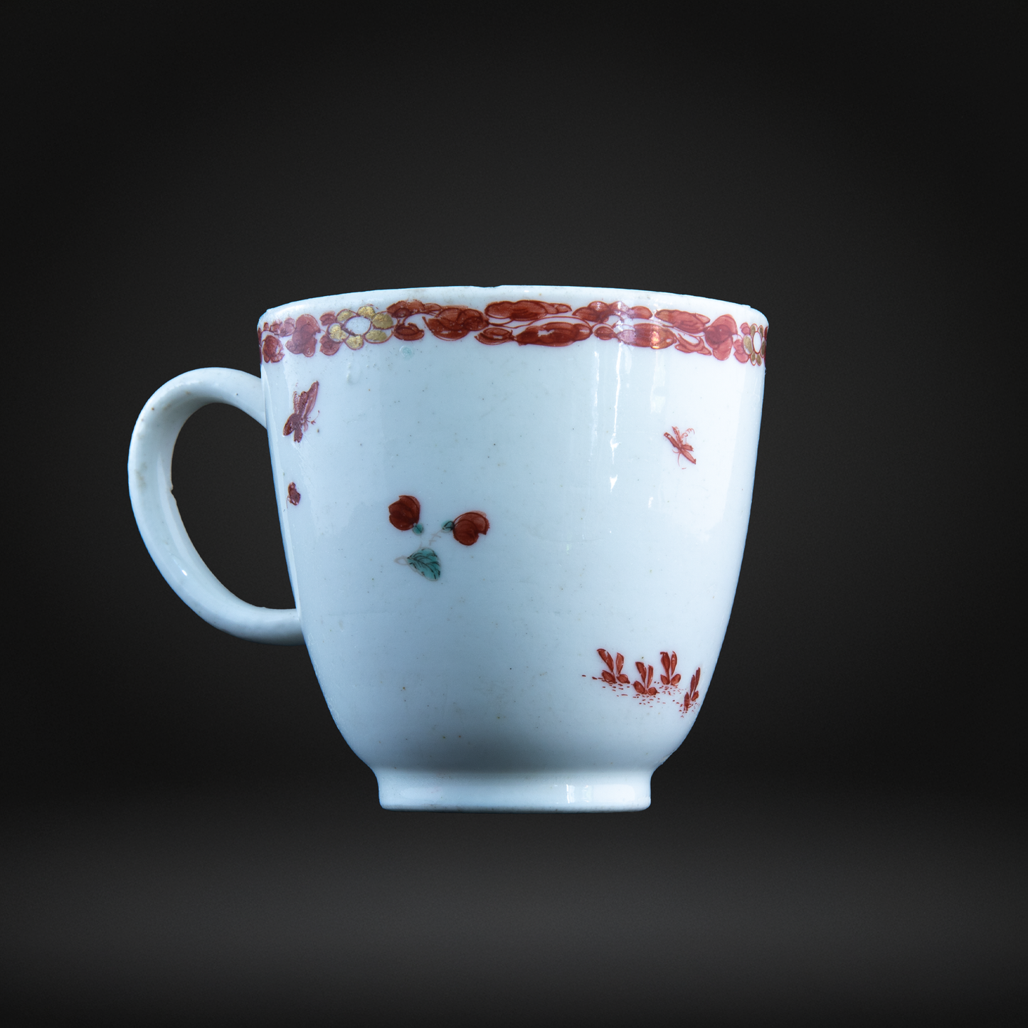 BOW Two Quail Kakiemon Porcelain Coffee Cup, English c1755-1760