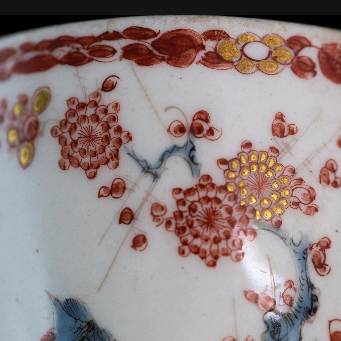 BOW Two Quail Kakiemon Porcelain Coffee Cup, English c1755-1760