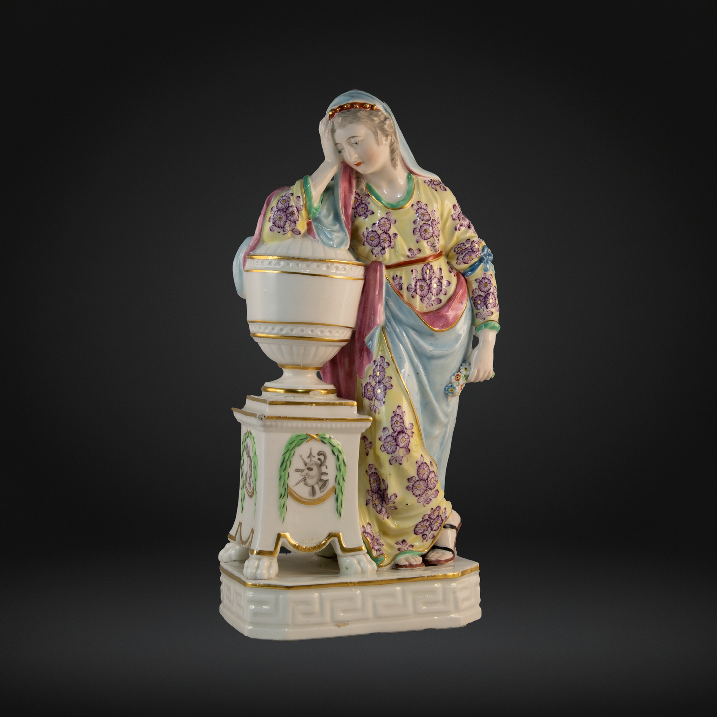 18thC Derby Figure - Andromache Mourning Over the Ashes of Hector c1785