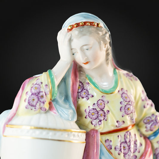 18thC Derby Figure - Andromache Mourning Over the Ashes of Hector c1785