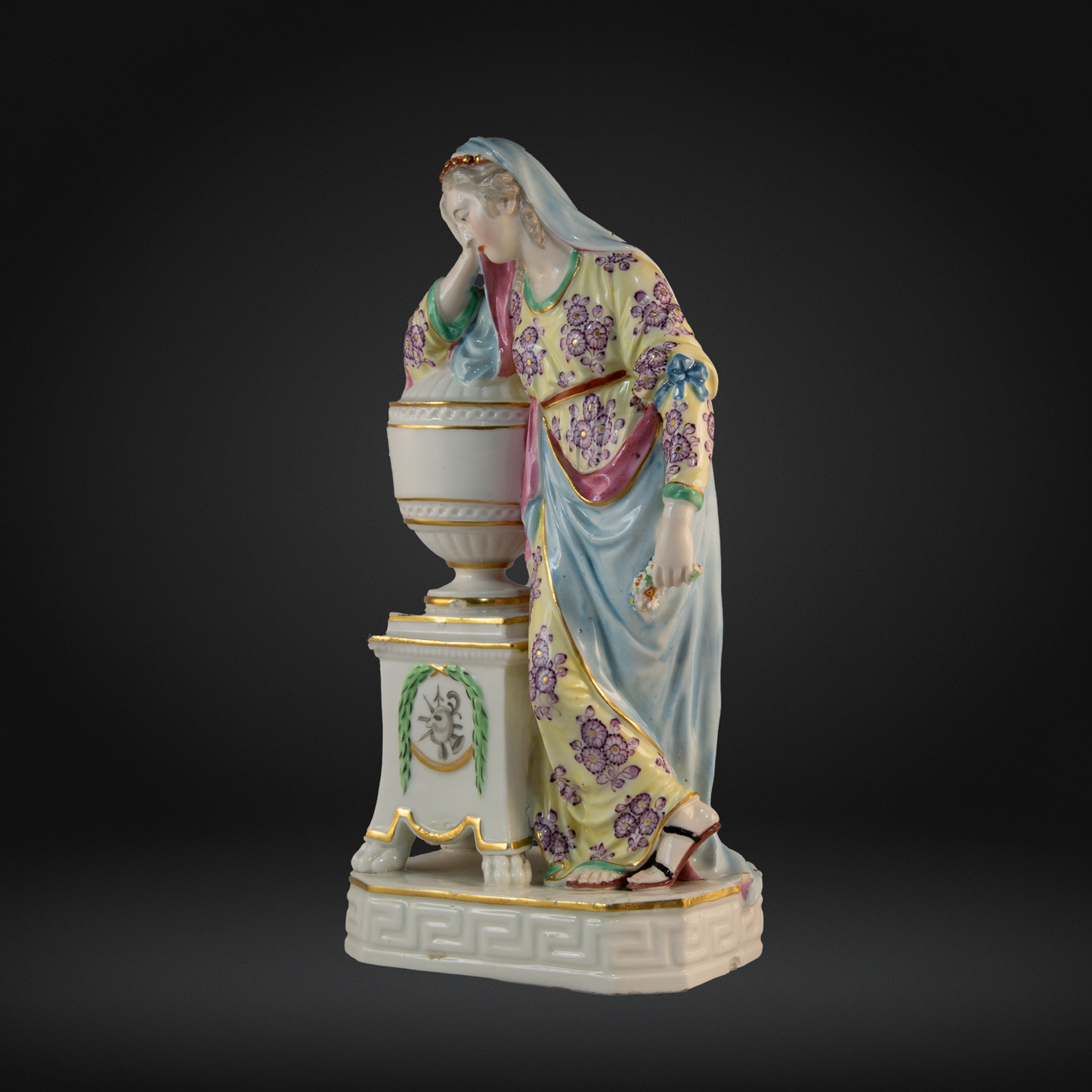 18thC Derby Figure - Andromache Mourning Over the Ashes of Hector c1785