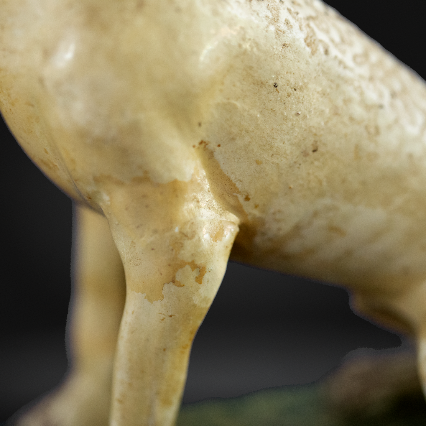 18th Century Faience Pottery Greyhound Dogs - Brussels