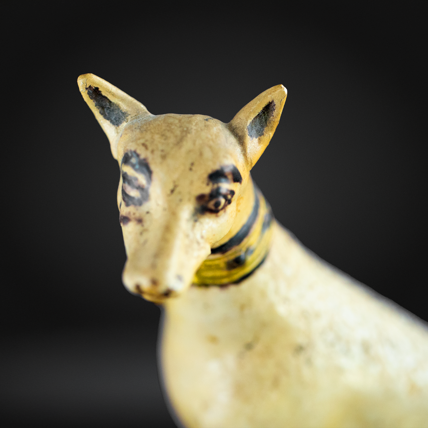 18th Century Faience Pottery Greyhound Dogs - Brussels