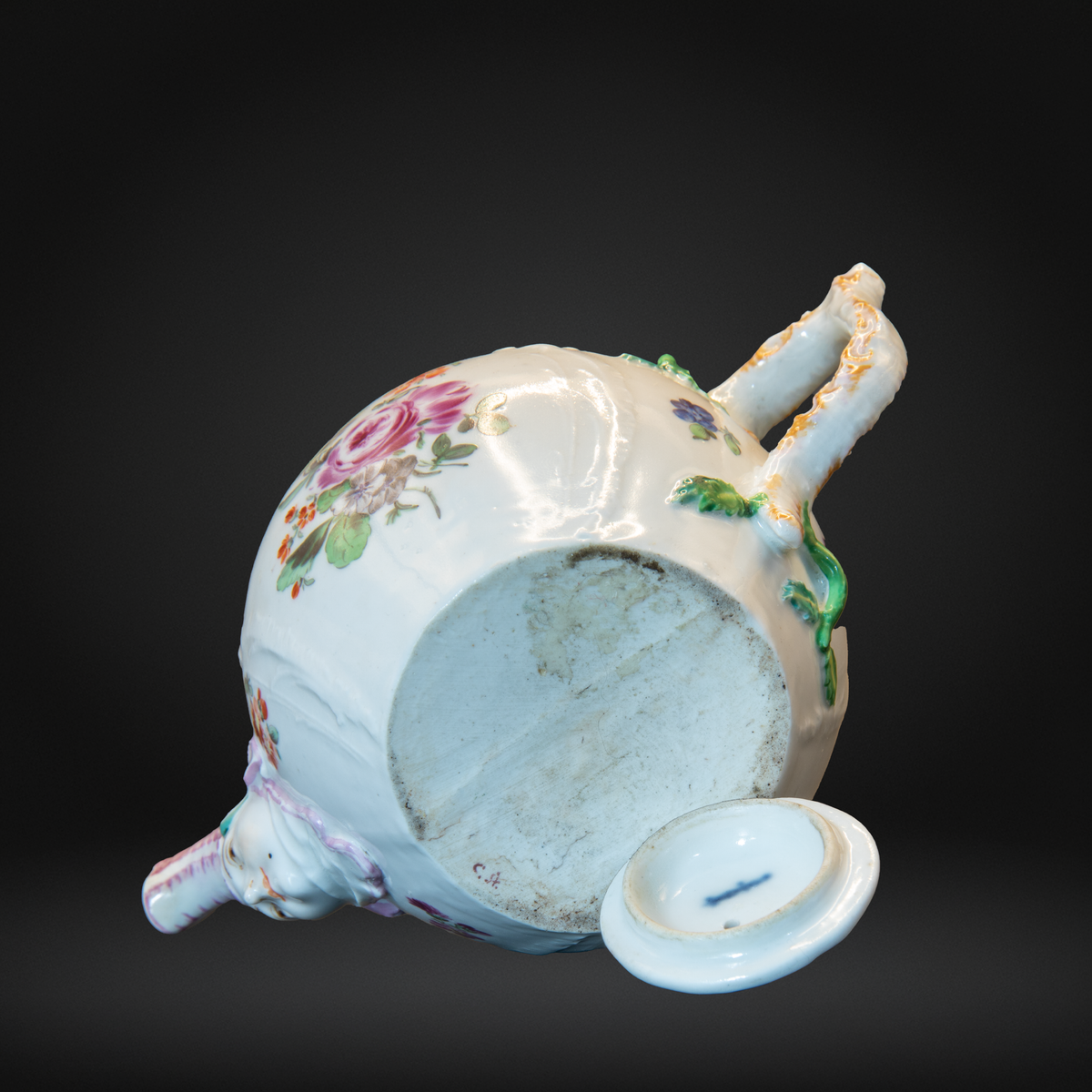 A Miniature Berlin Porcelain Moulded Teapot and Cover, circa 1765