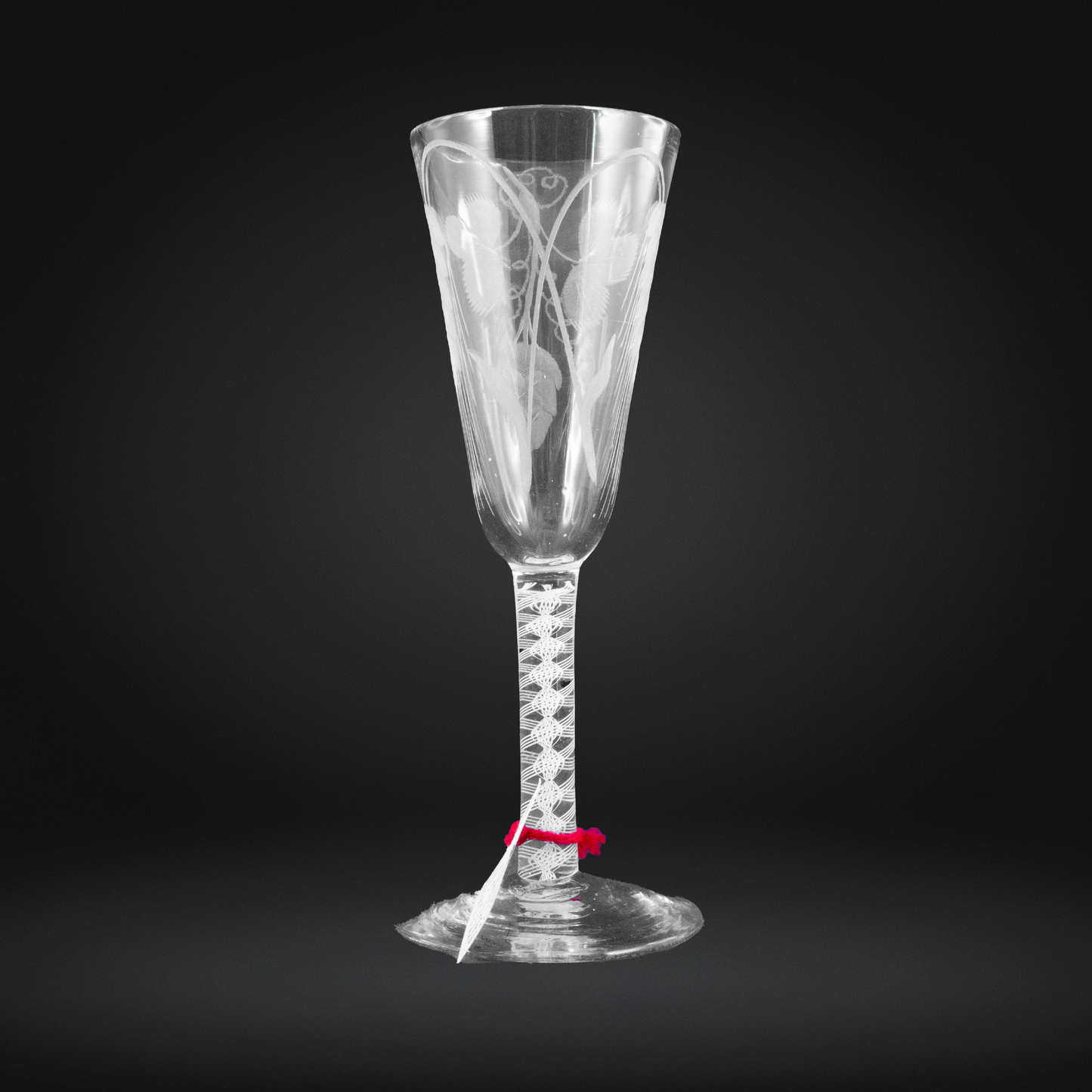 18th Century English Double Series Opaque Twist Ale Glass c1760