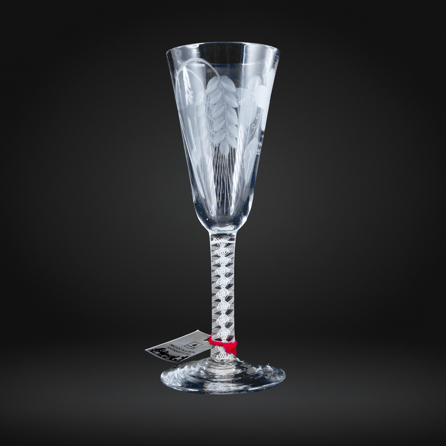 18th Century English Double Series Opaque Twist Ale Glass c1760