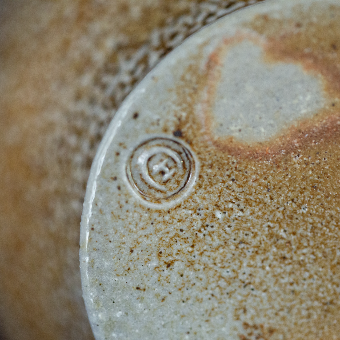 Salt Glazed Studio Pottery Sun Burst Bellarmine Bottle