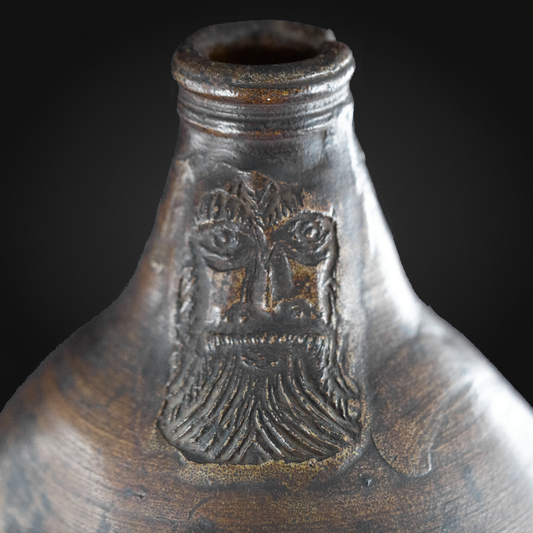 17th Century Bellarmine Jug, Early German Stoneware - Frechen