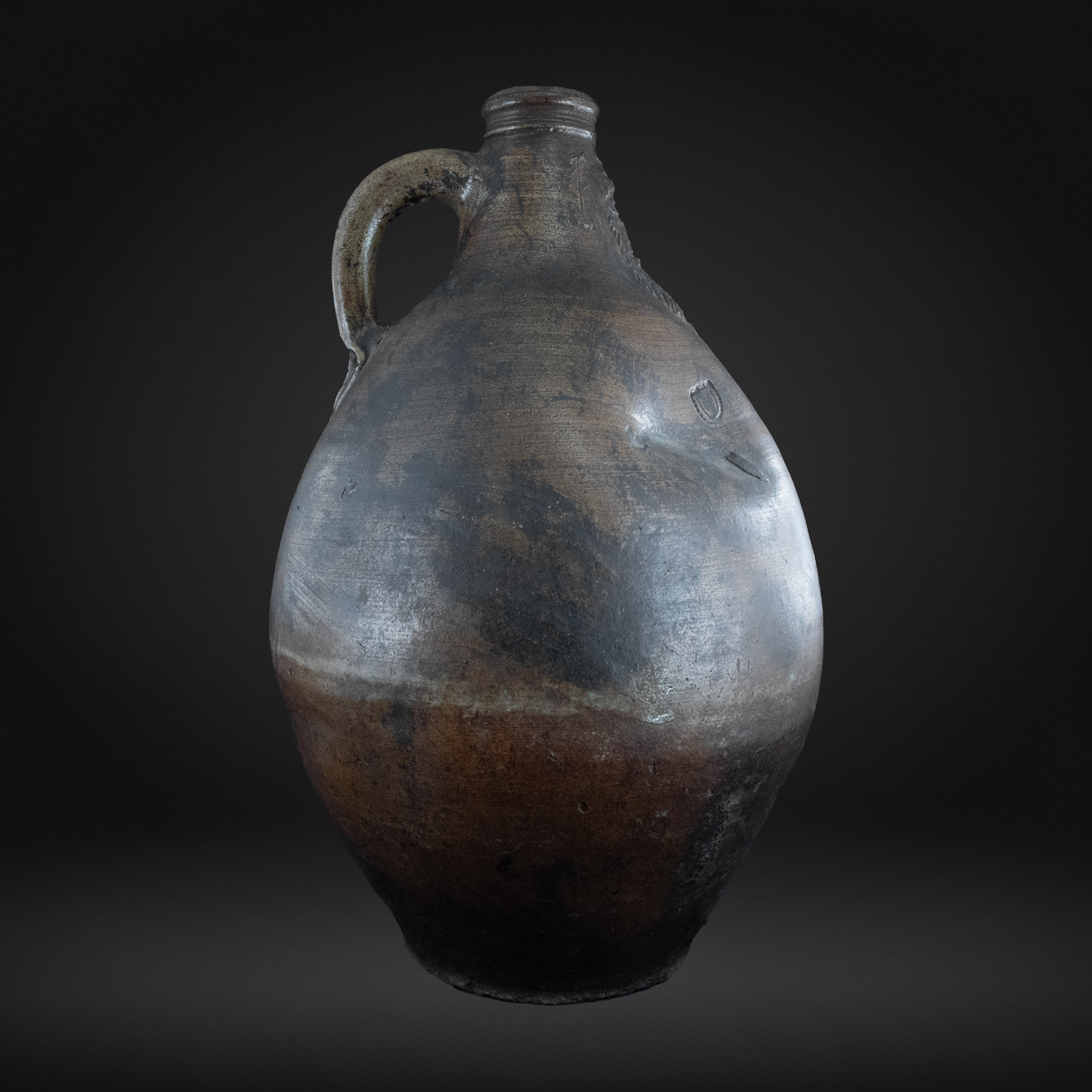 17th Century Bellarmine Jug, Early German Stoneware - Frechen