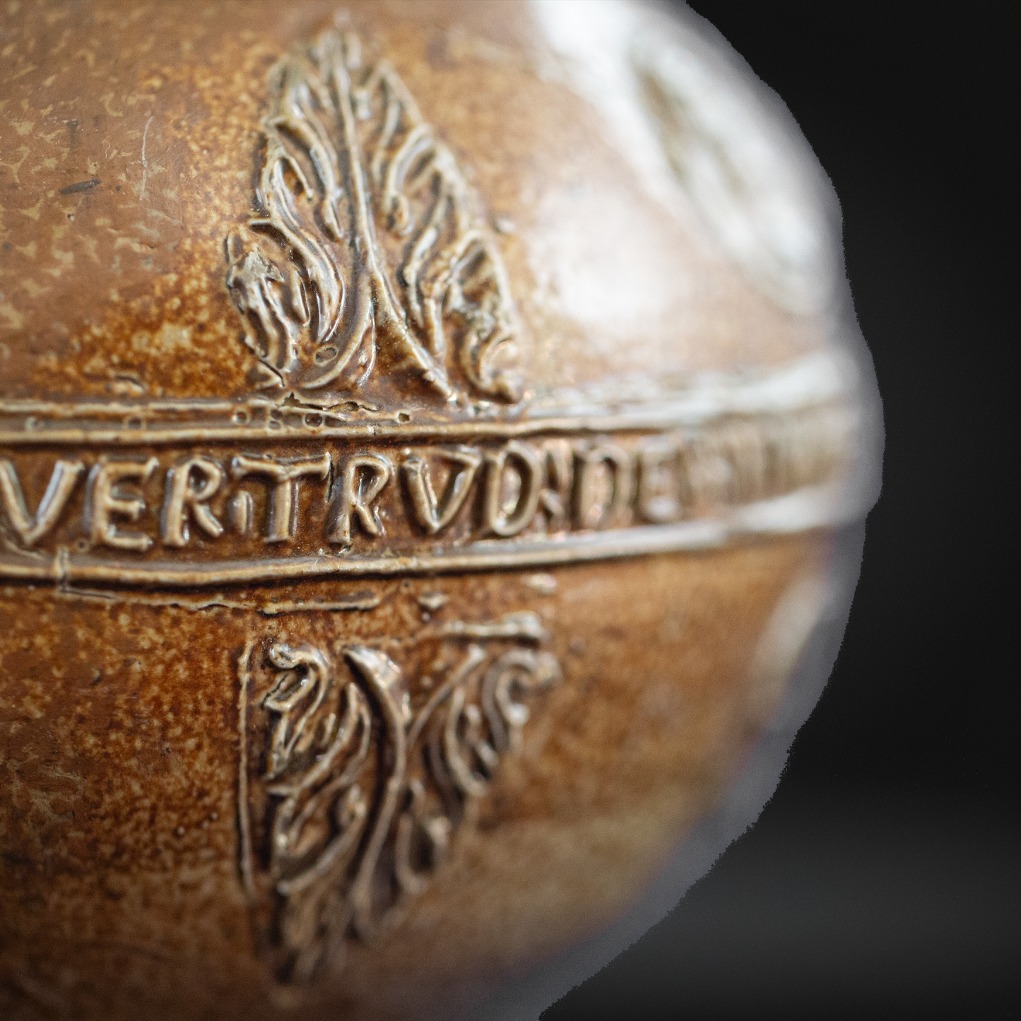 Mid 16th Century Bellarmine Bottle, German Salt Glaze Stoneware - Frechen