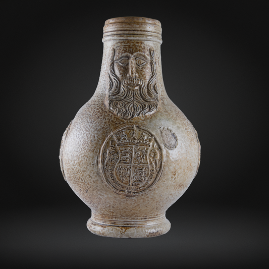 16th Century Bellarmine Bottle, ELIZABETH I Coat of Arms