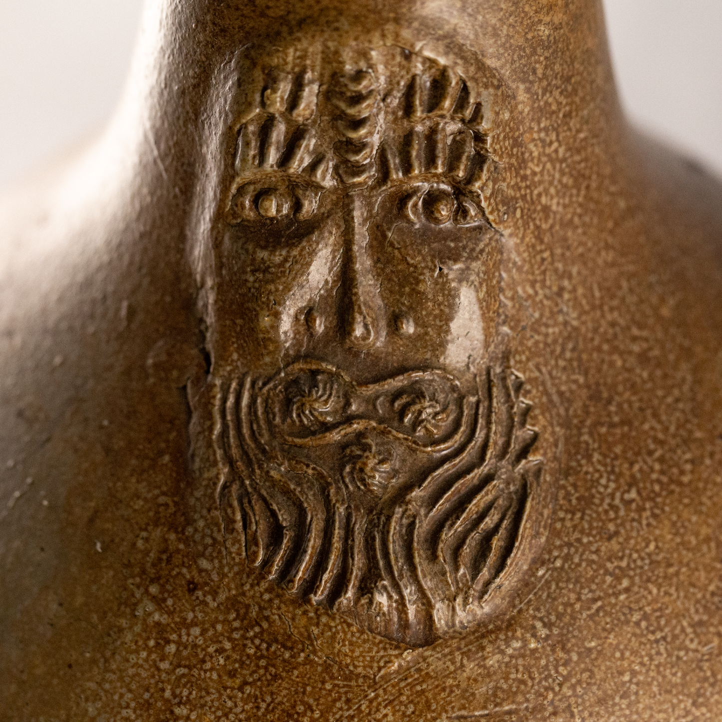 Antique Bellarmine Bottle - Frechen, Germany - 17th Century