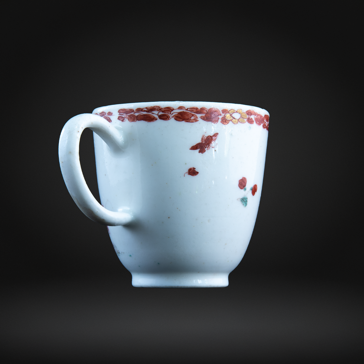 BOW Two Quail Kakiemon Porcelain Coffee Cup, English c1755-1760