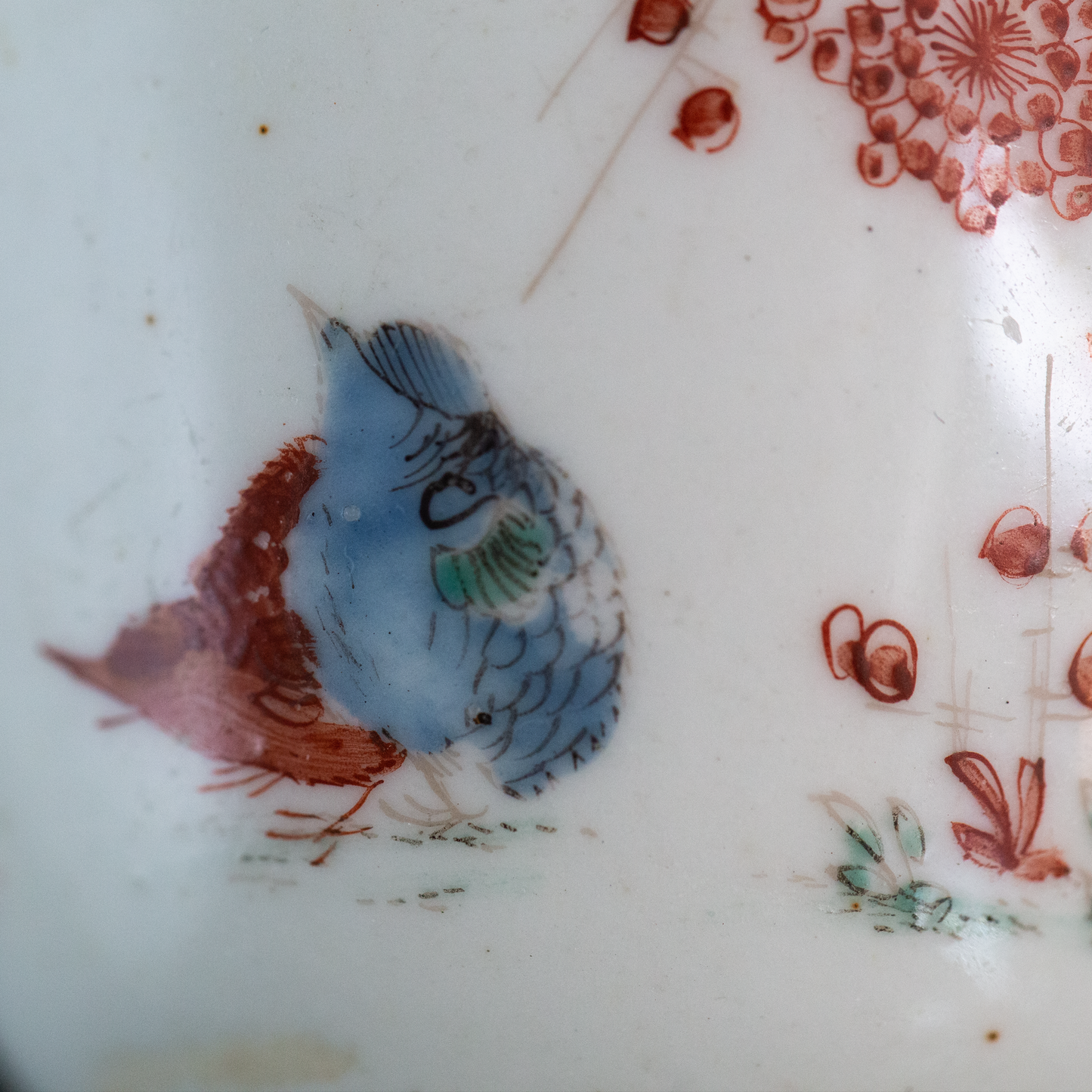 BOW Two Quail Kakiemon Porcelain Coffee Cup, English c1755-1760