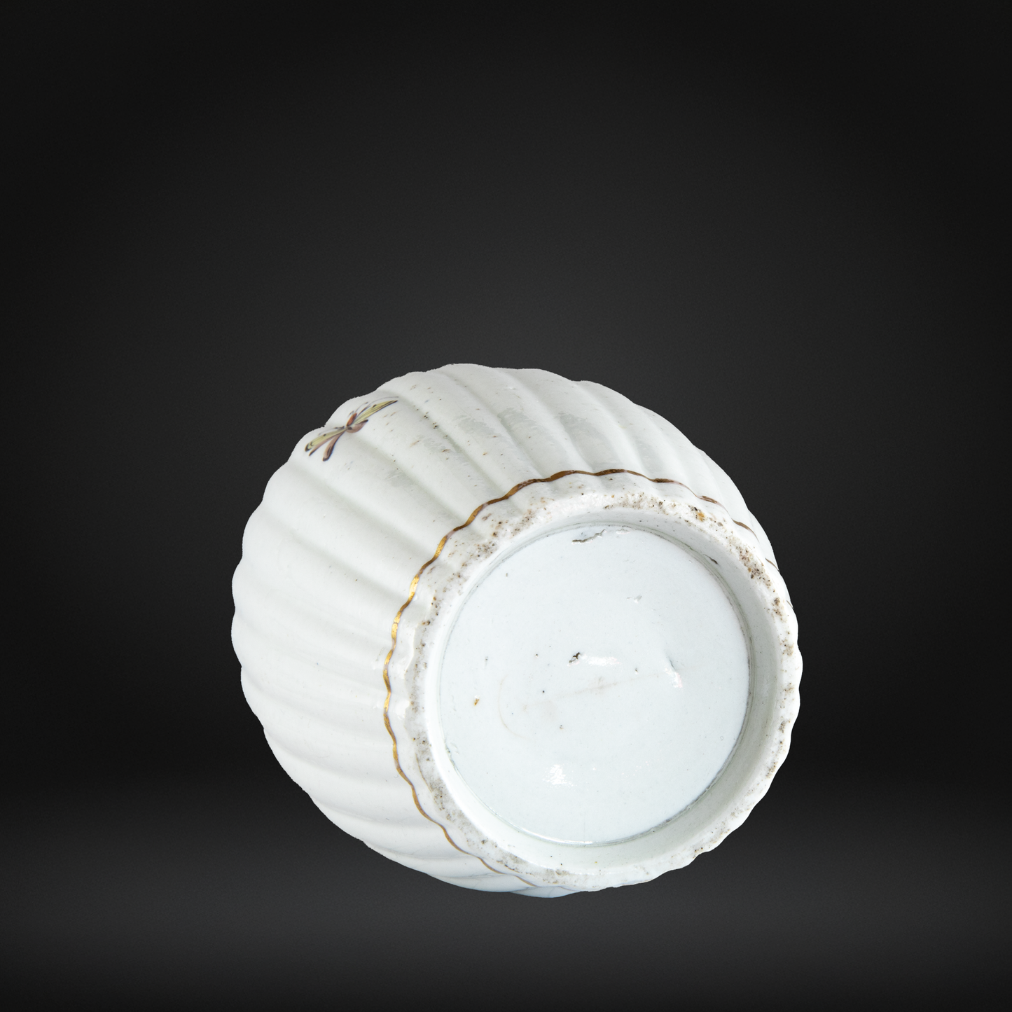 18th Century Keeling Porcelain Tea Cannister, Fancy Bird c1785