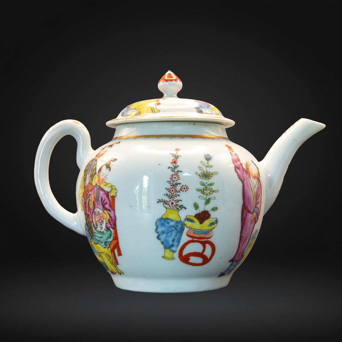 A Liverpool Porcelain Teapot and Cover, probably Philip Christian, circa 1765