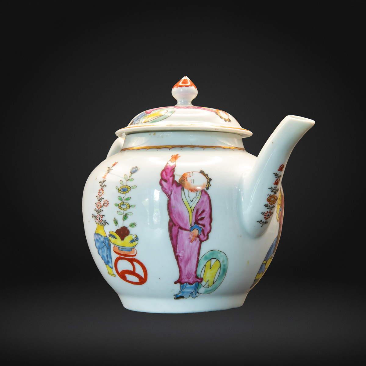 A Liverpool Porcelain Teapot and Cover, probably Philip Christian, circa 1765