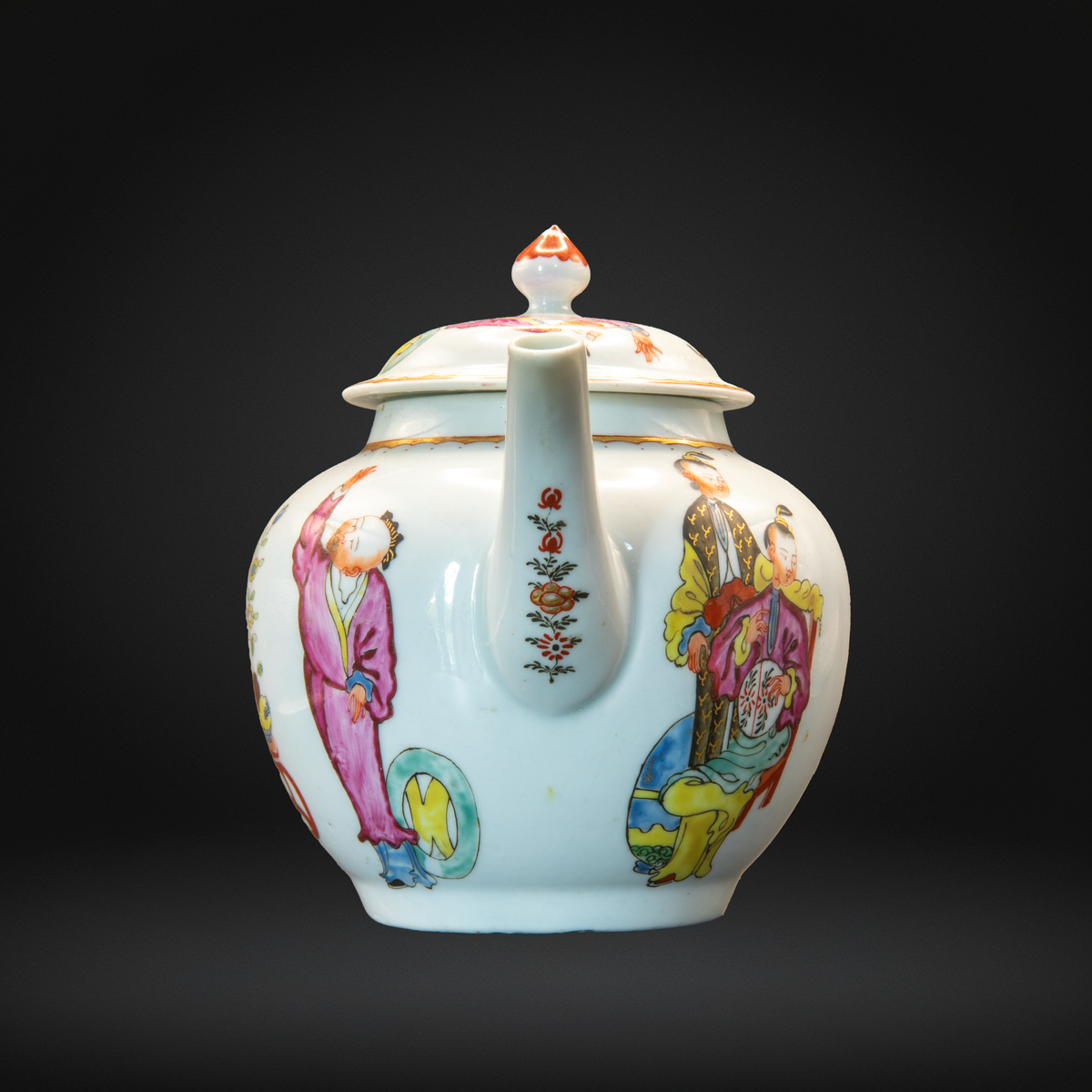 A Liverpool Porcelain Teapot and Cover, probably Philip Christian, circa 1765
