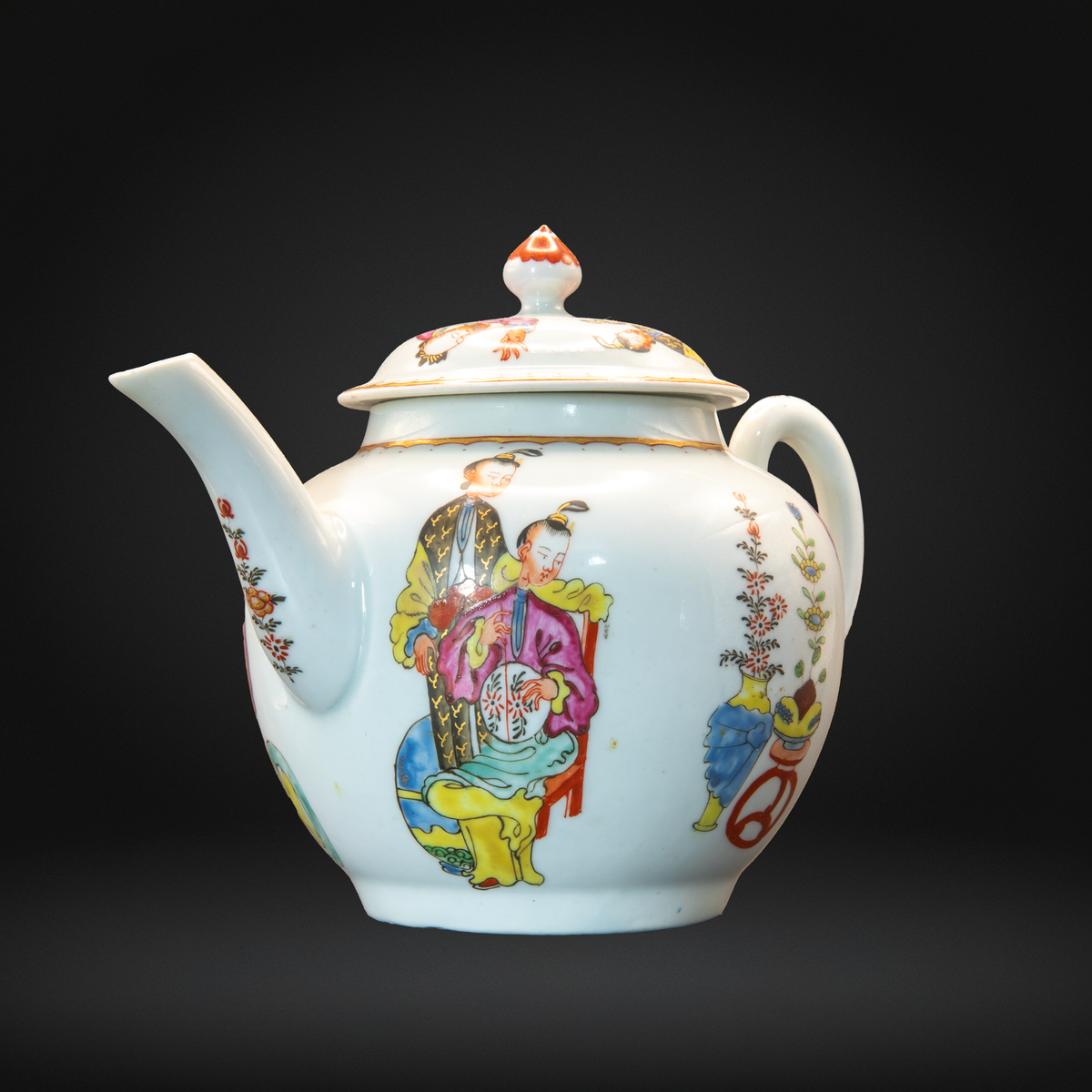 A Liverpool Porcelain Teapot and Cover, probably Philip Christian, circa 1765