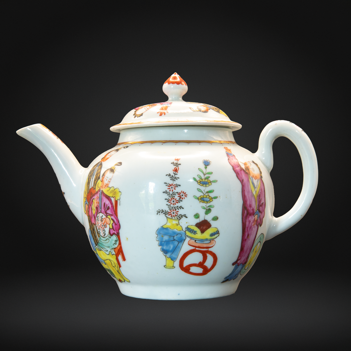 A Liverpool Porcelain Teapot and Cover, probably Philip Christian, circa 1765