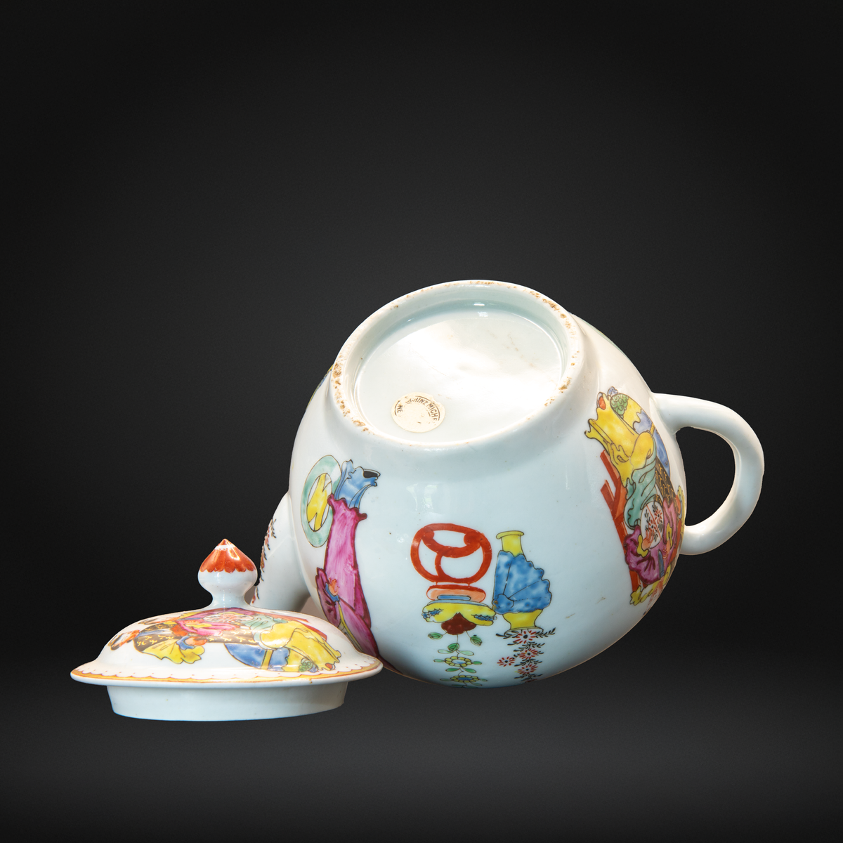 A Liverpool Porcelain Teapot and Cover, probably Philip Christian, circa 1765