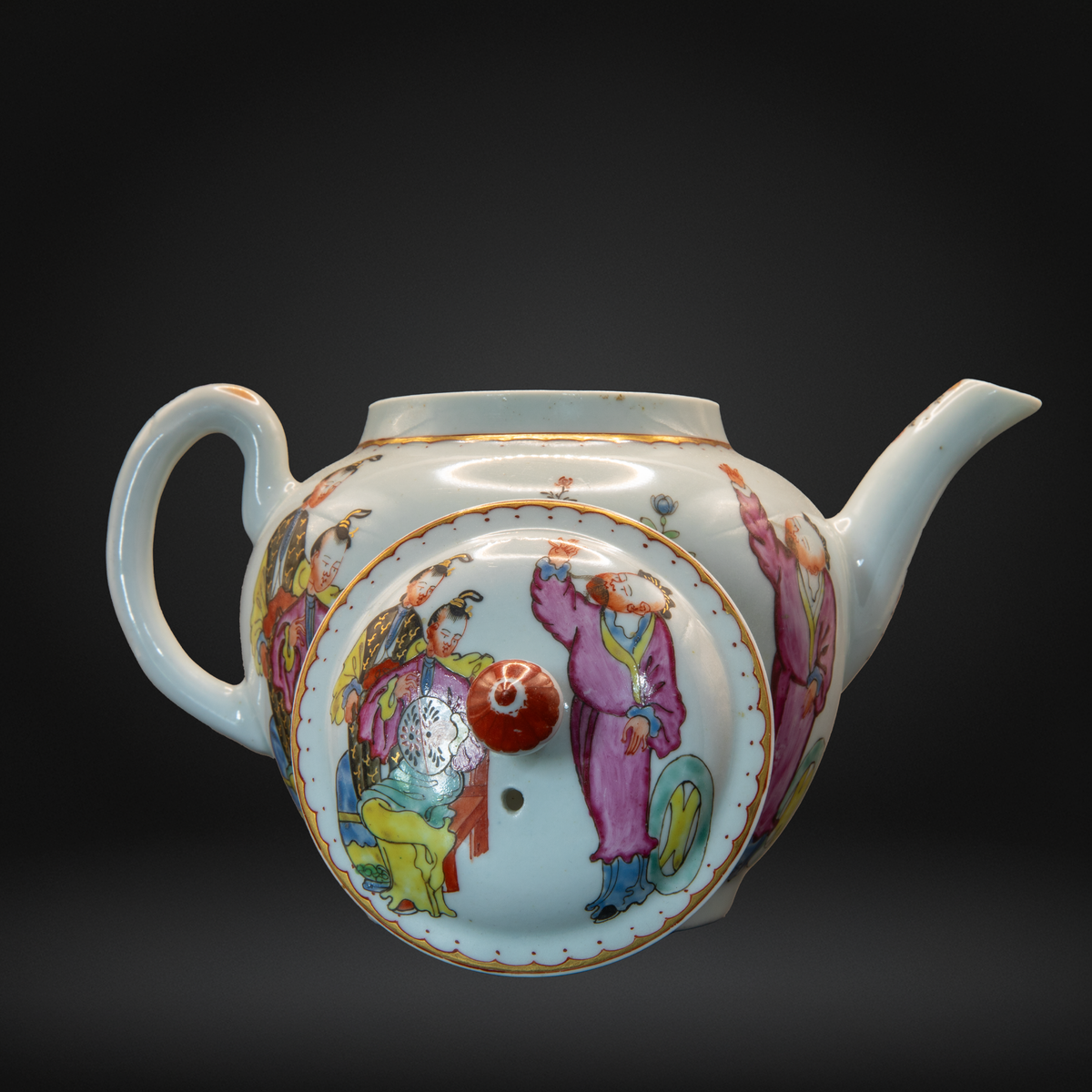 A Liverpool Porcelain Teapot and Cover, probably Philip Christian, circa 1765