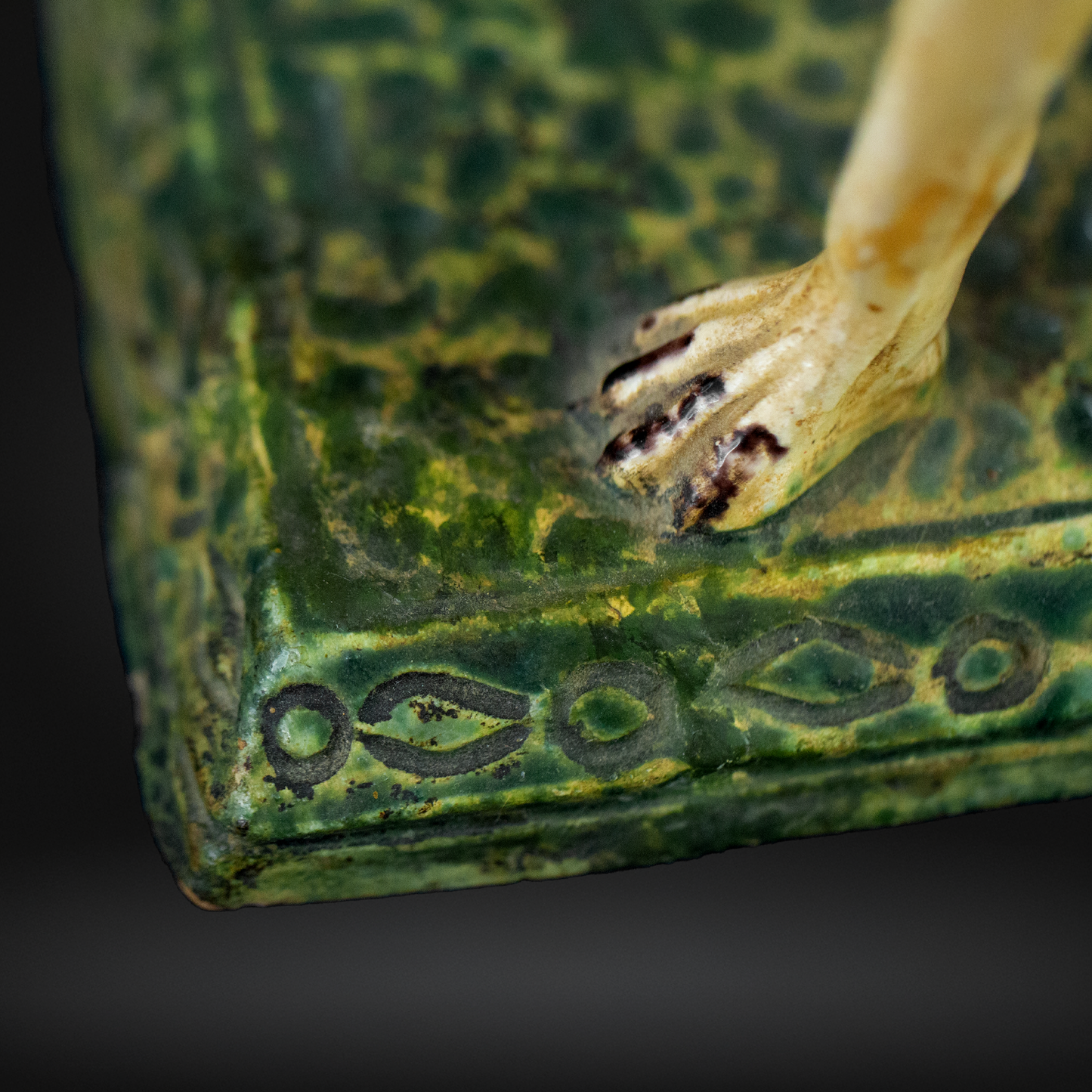 18th Century Faience Pottery Greyhound Dogs - Brussels