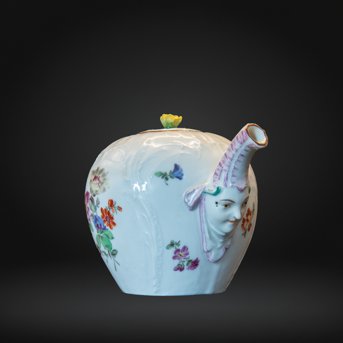 A Miniature Berlin Porcelain Moulded Teapot and Cover, circa 1765