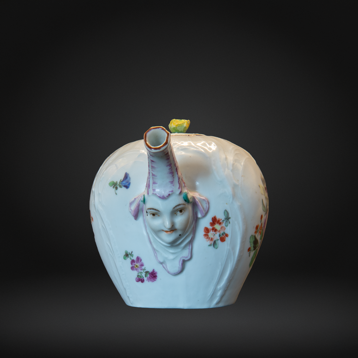 A Miniature Berlin Porcelain Moulded Teapot and Cover, circa 1765