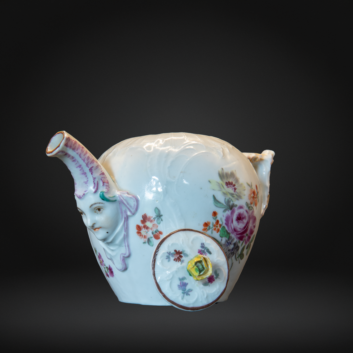 A Miniature Berlin Porcelain Moulded Teapot and Cover, circa 1765