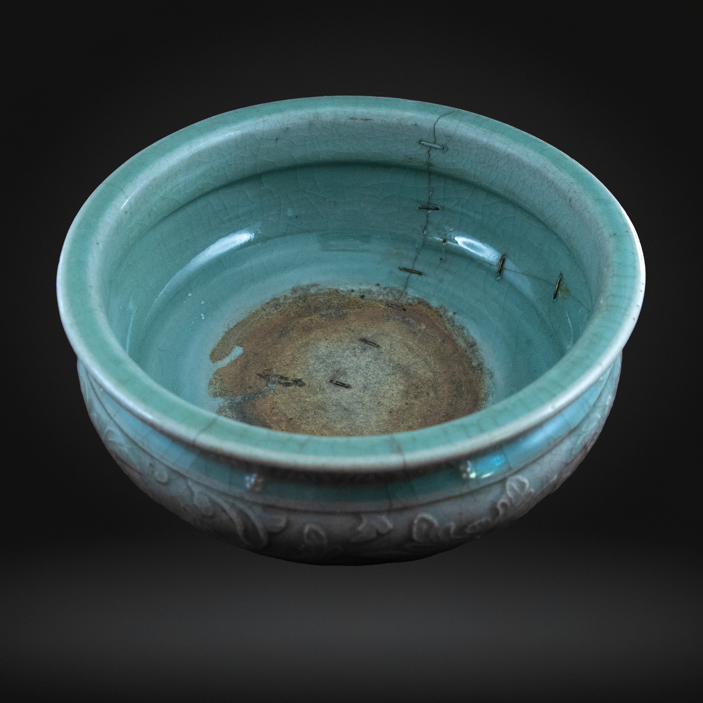 Ming Dynasty Longquan Celadon Tripod Censer, Large - 16thC