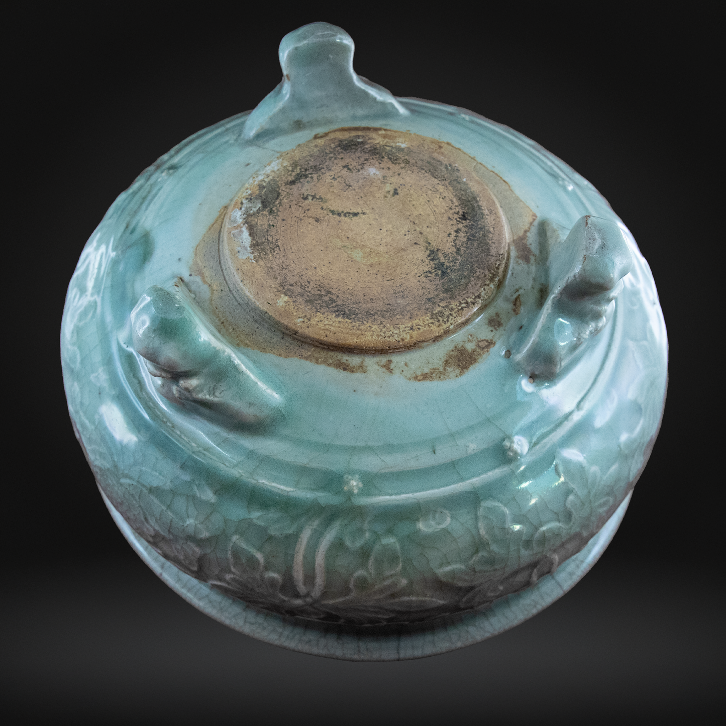 Ming Dynasty Longquan Celadon Tripod Censer, Large - 16thC