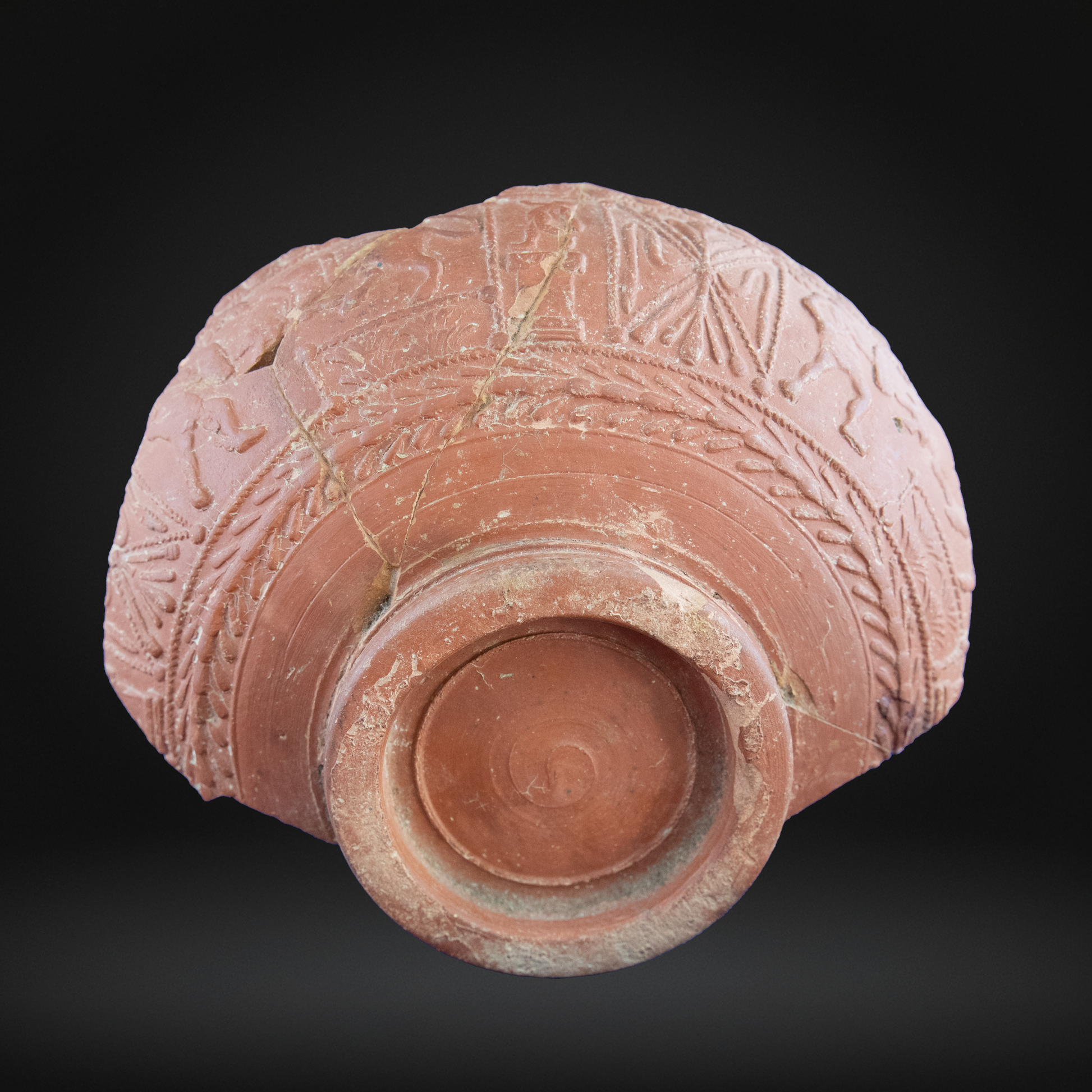 Ancient Roman Samian Bowl with Gladiator