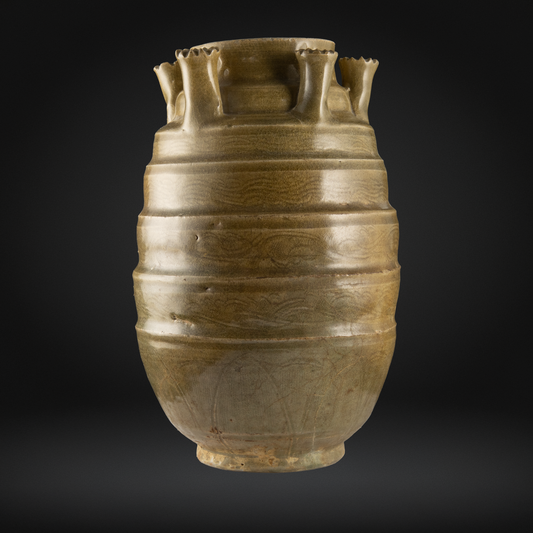 Chinese Longquan Celedon 5 Spout Urn Vessel, Northern Song Dynasty