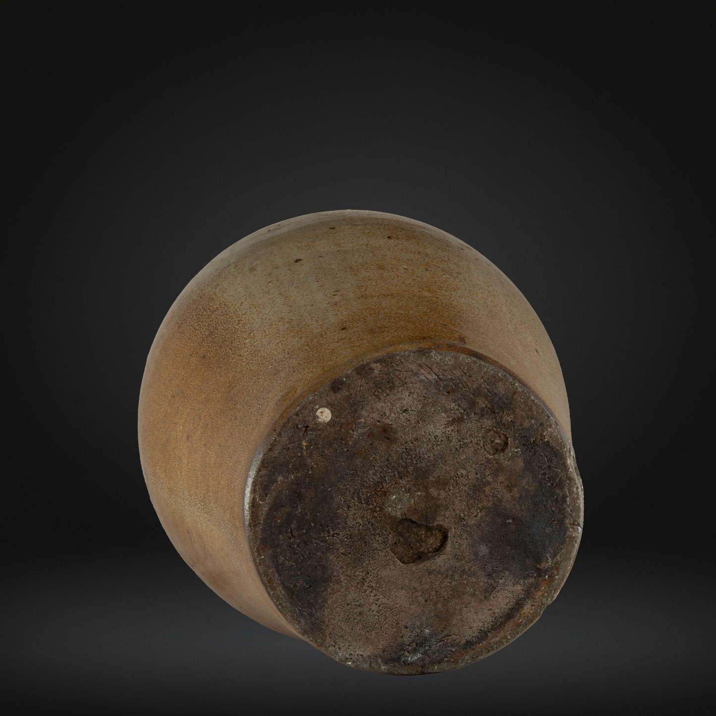 A Godstone 'Iron Pear Tree' Saltglaze Stoneware Gout Water Bottle c1750 - ex Jonathan Horne