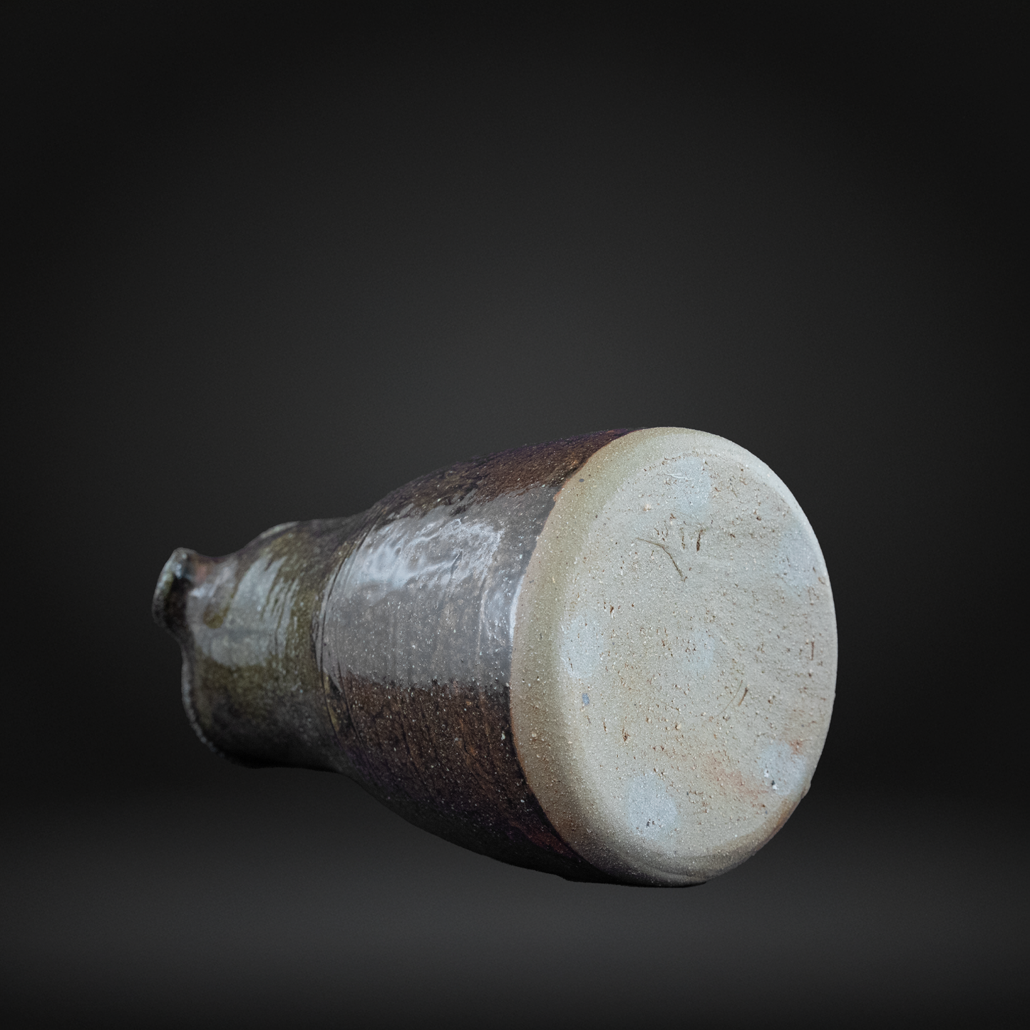 Jim Malone - Mottled Iron & Green Ash Glaze Stoneware Jug - Lessonhall