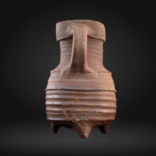 Medieval Pottery Tripod Jug - Langerwehe, 14th Century