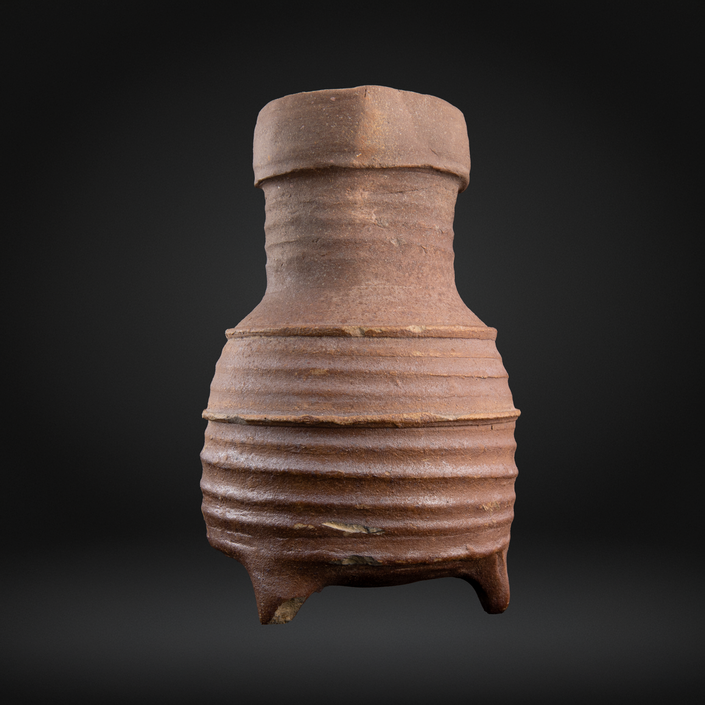 Medieval Pottery Tripod Jug - Langerwehe, 14th Century