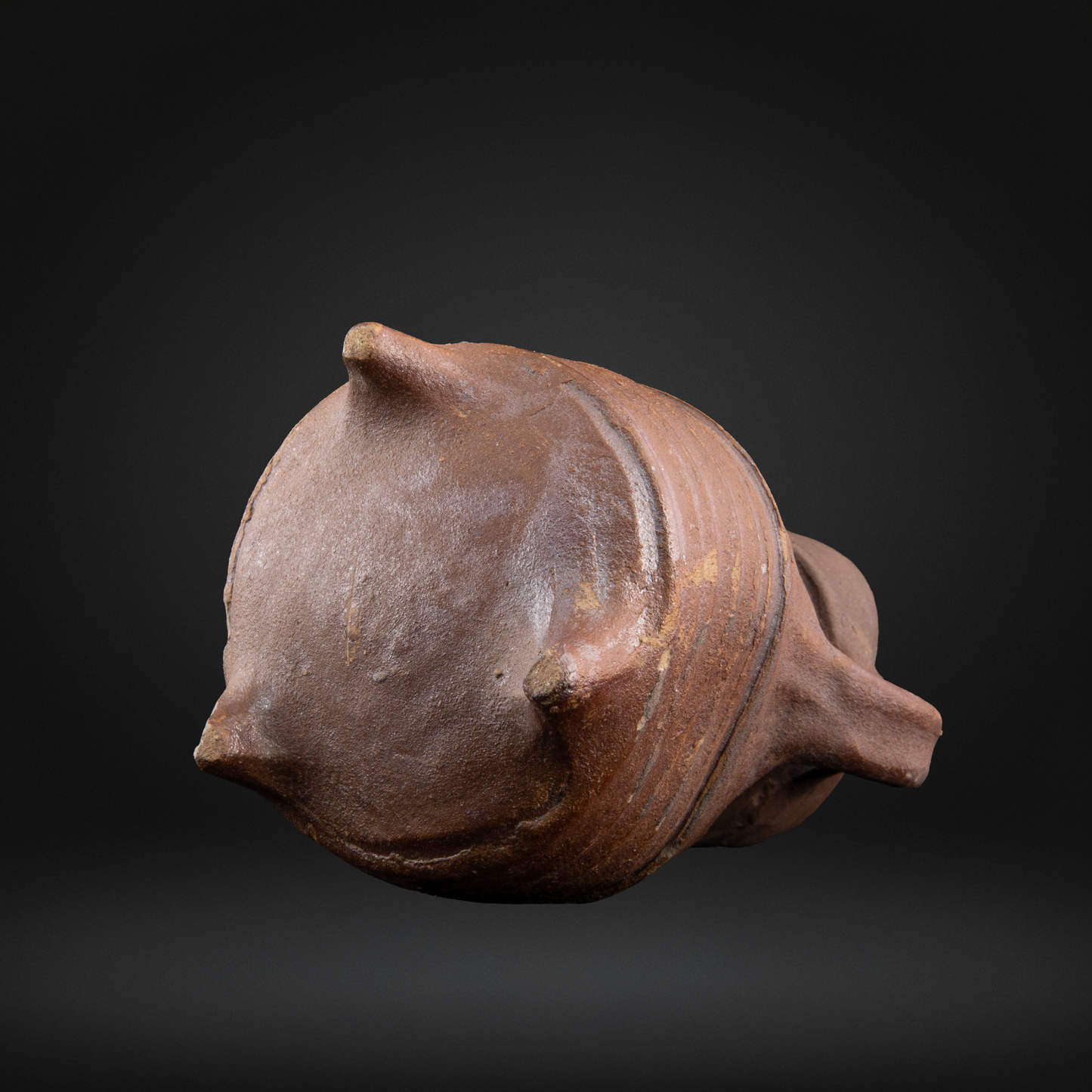 Medieval Pottery Tripod Jug - Langerwehe, 14th Century