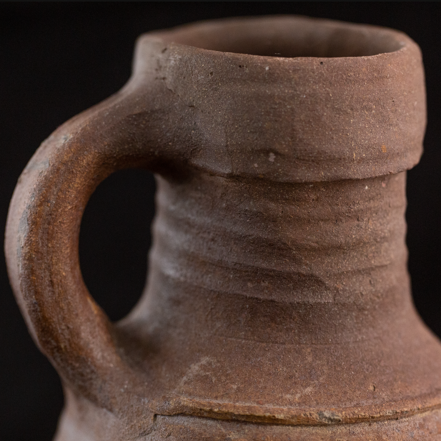 Medieval Pottery Tripod Jug - Langerwehe, 14th Century