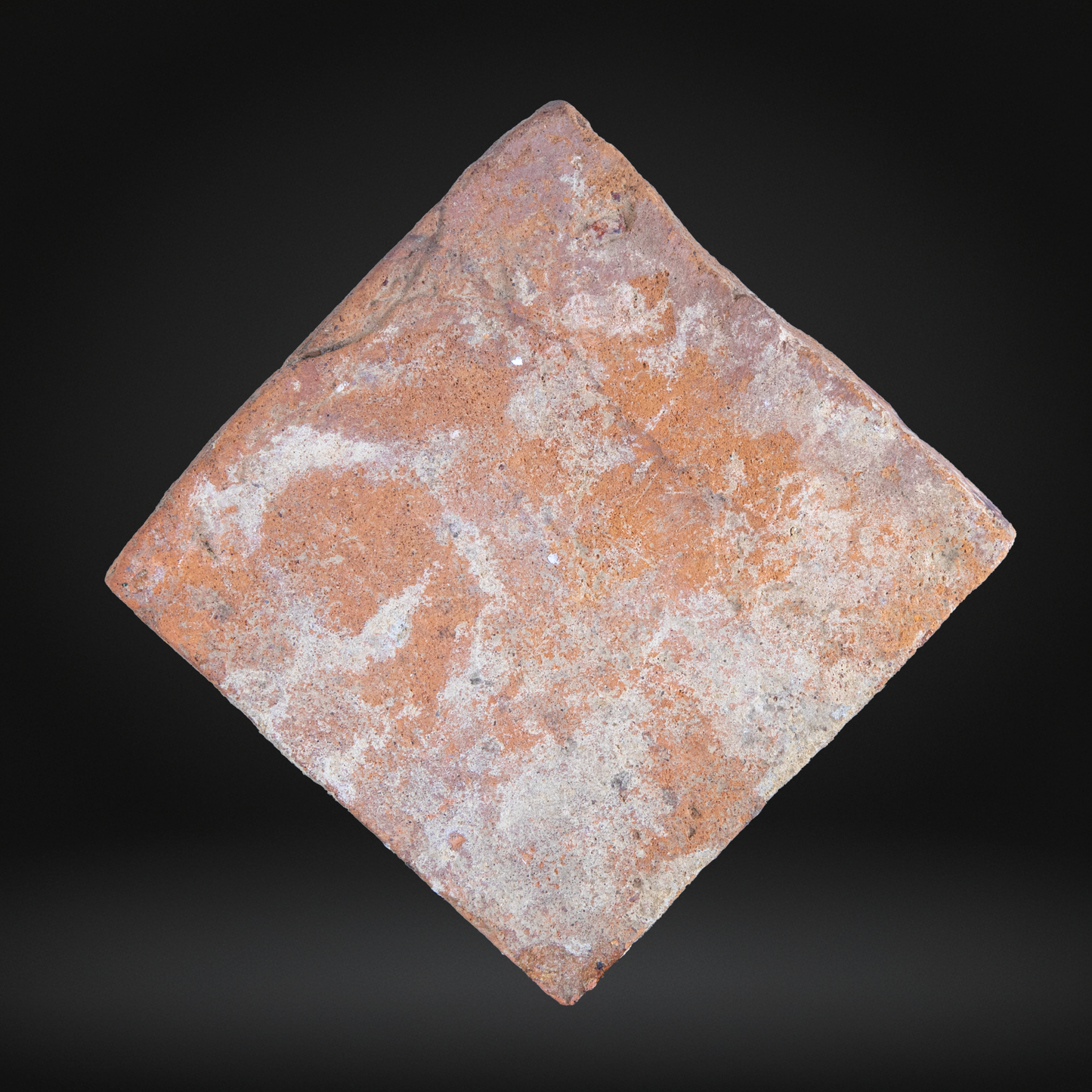 Medieval Encaustic Tile, Fleur-De-Lys - 14th Century, Northern France