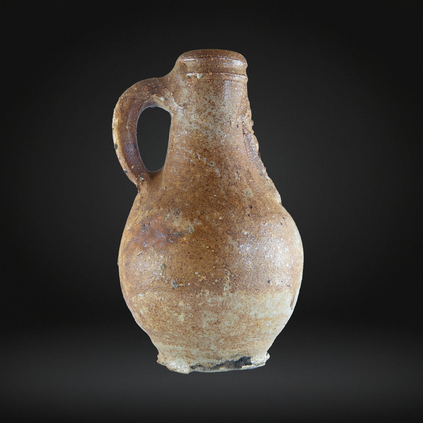 Small 17th Century Bellarmine Bottle, Salt Glazed Witch Bottle - Frechen 15.5cm