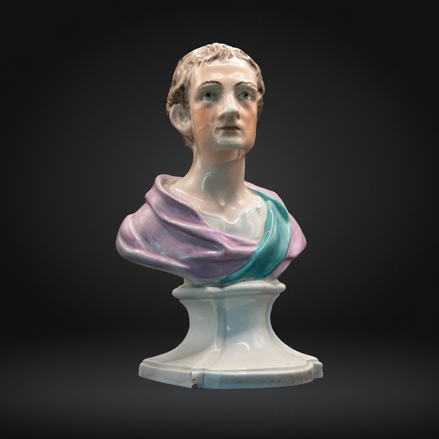 Staffordshire Pearlware Bust of Sir Isaac Newton c1790-1800
