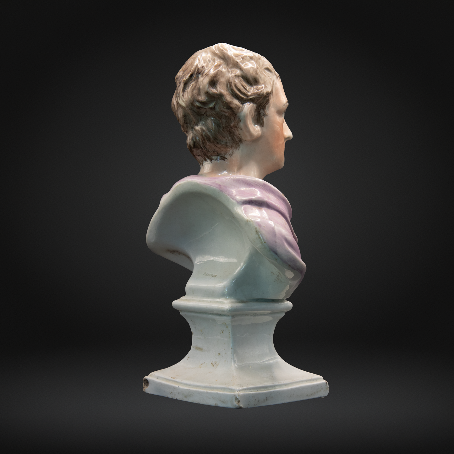 Staffordshire Pearlware Bust of Sir Isaac Newton c1790-1800