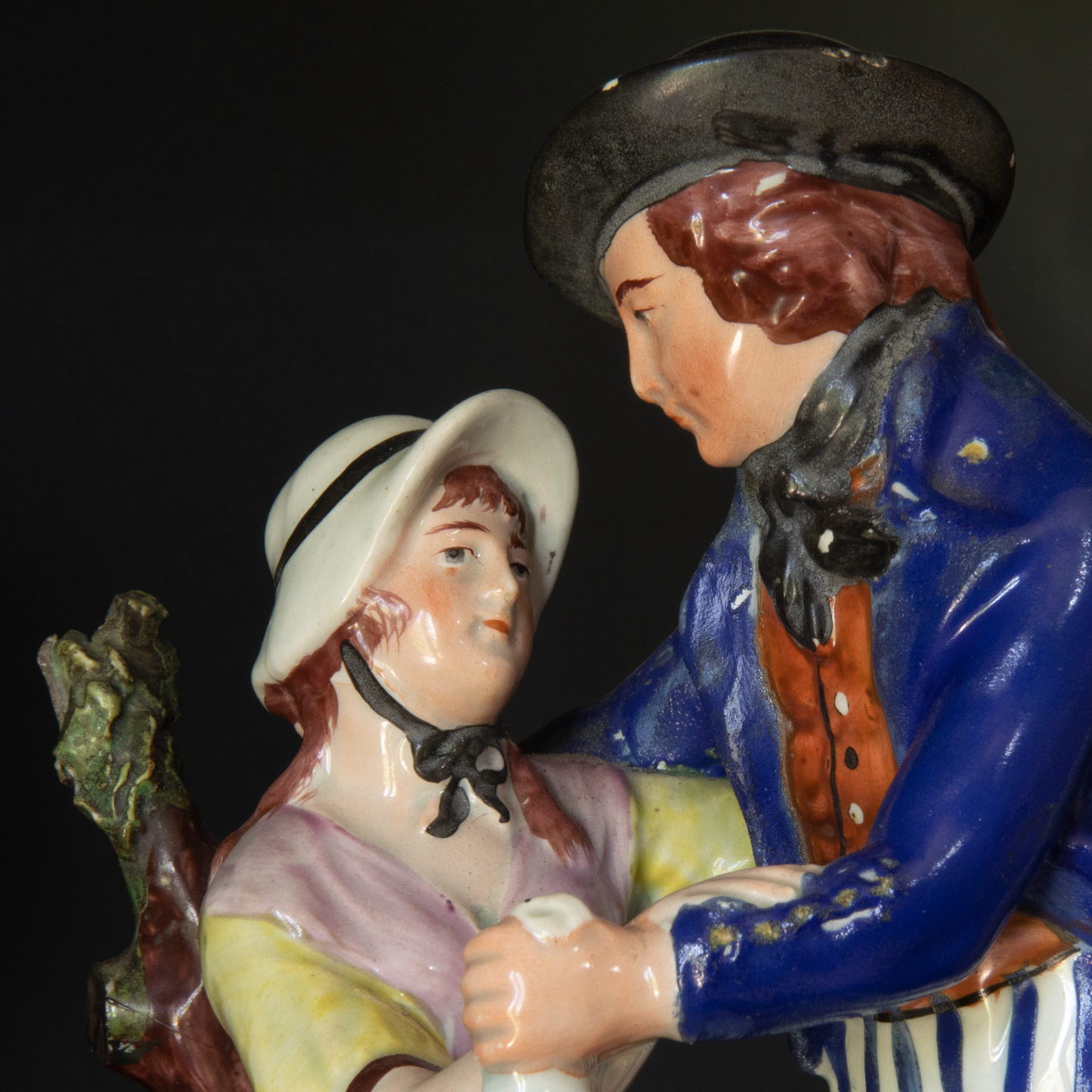 PAIR of Staffordshire Pottery Pearlware Figures - Sailor's Farewell & Return - Early 19th Century