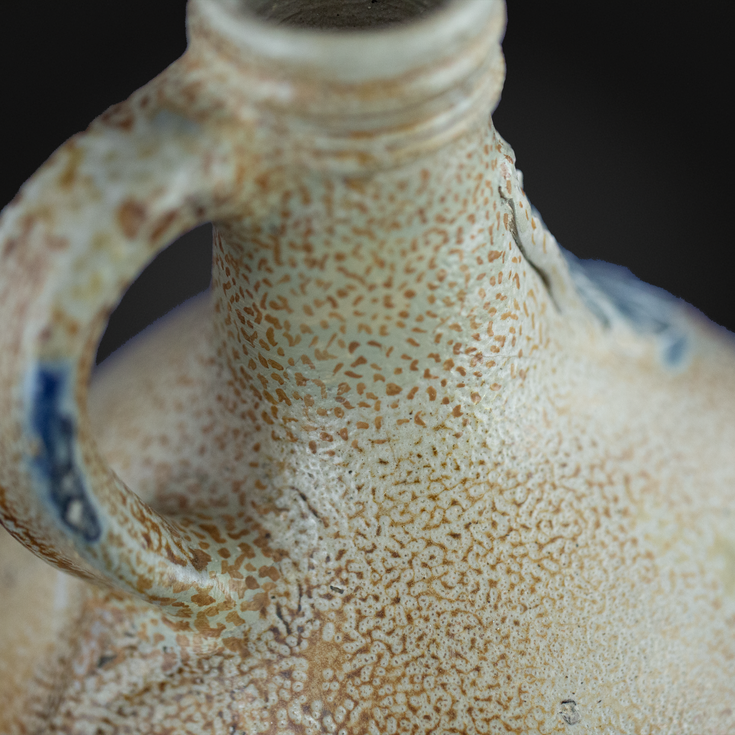 Cobalt Splashed Bellarmine Bottle circa 1600