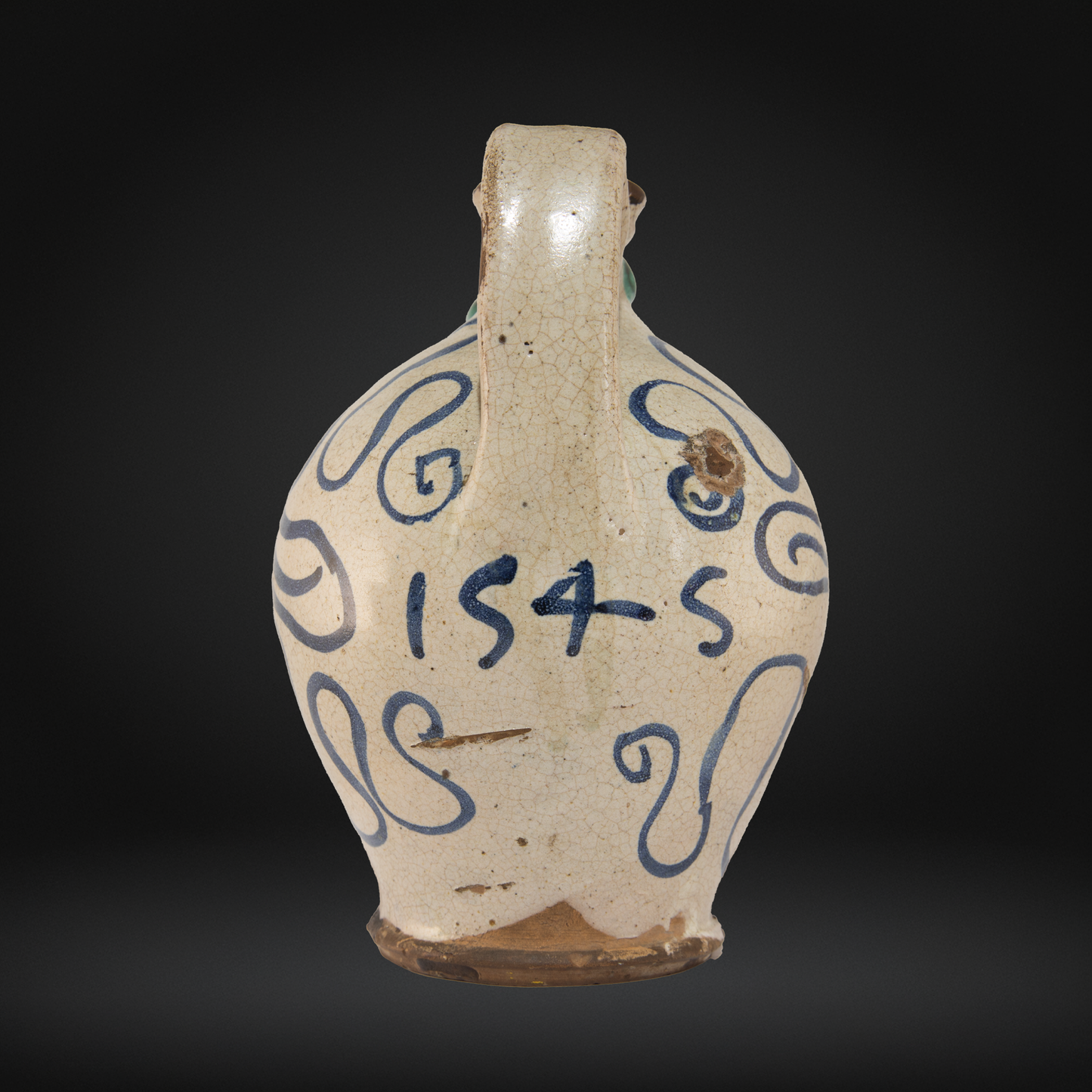 Dated 16thC Italian Renaissance Maiolica Wet Drug Jar 'A. DE. BVGALOSSA' 1545
